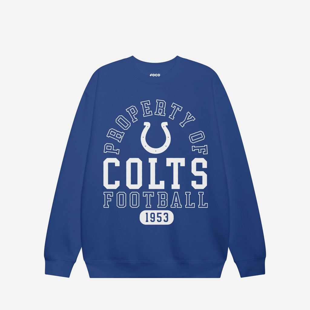 Indianapolis Colts Property of Crew Neck Sweatshirt FOCO S - FOCO.com