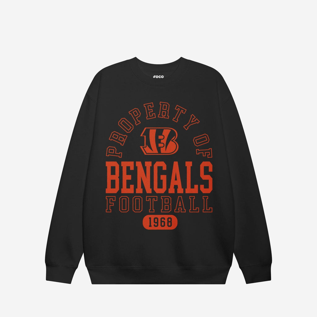 Cincinnati Bengals Property of Crew Neck Sweatshirt FOCO S - FOCO.com