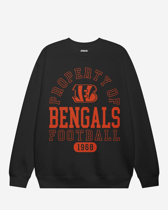 Cincinnati Bengals Property of Crew Neck Sweatshirt FOCO S - FOCO.com
