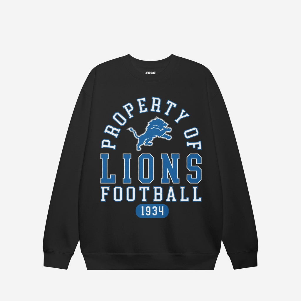 Detroit Lions Property of Crew Neck Sweatshirt FOCO S - FOCO.com