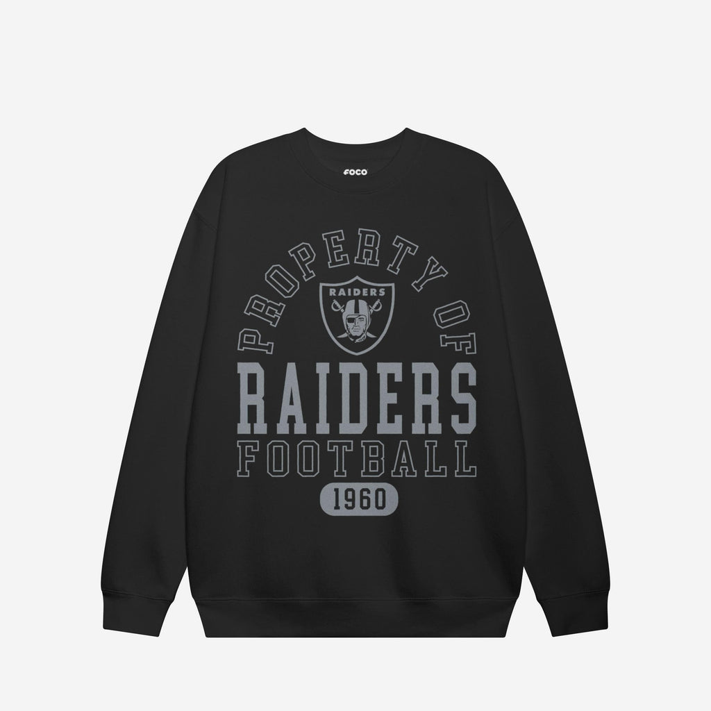 Las Vegas Raiders Property of Crew Neck Sweatshirt FOCO S - FOCO.com