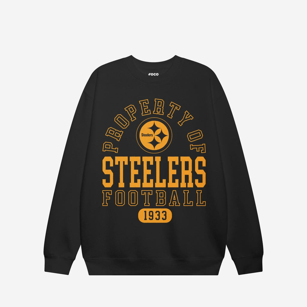 Pittsburgh Steelers Property of Crew Neck Sweatshirt FOCO S - FOCO.com