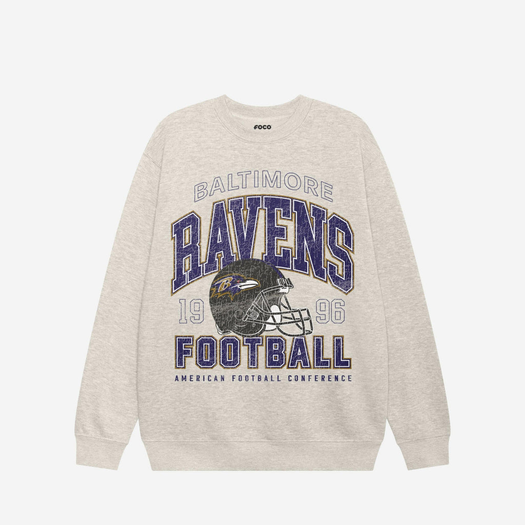 Baltimore Ravens Varsity Crew Neck Sweatshirt FOCO S - FOCO.com