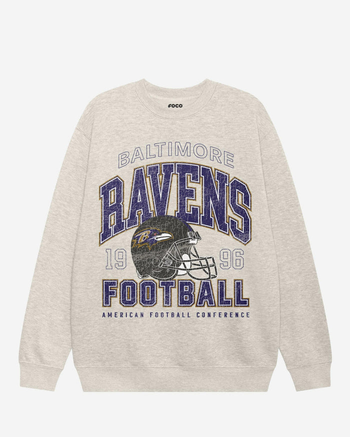 Baltimore Ravens Varsity Crew Neck Sweatshirt FOCO S - FOCO.com
