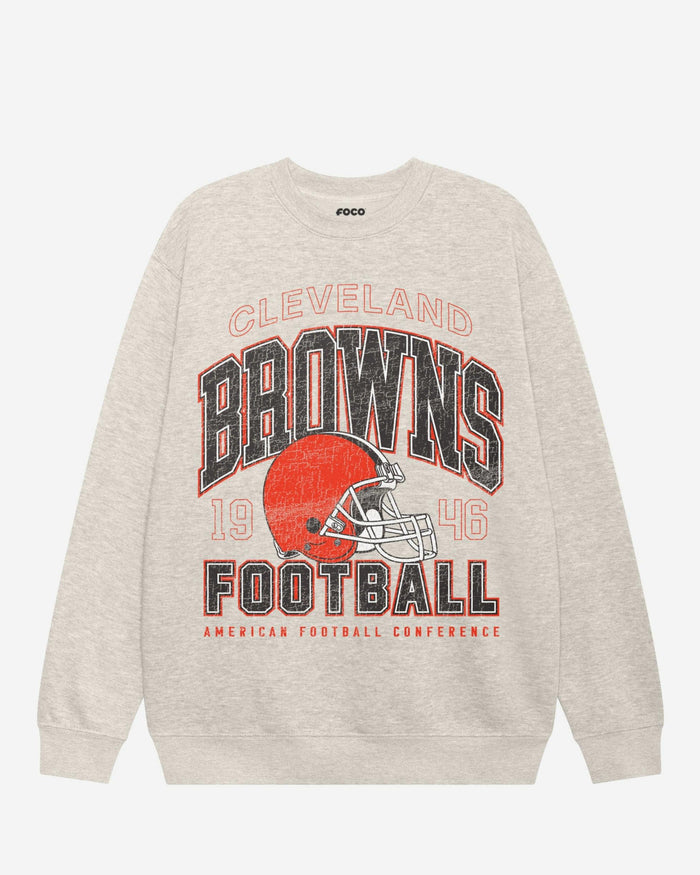 Cleveland Browns Varsity Crew Neck Sweatshirt FOCO S - FOCO.com