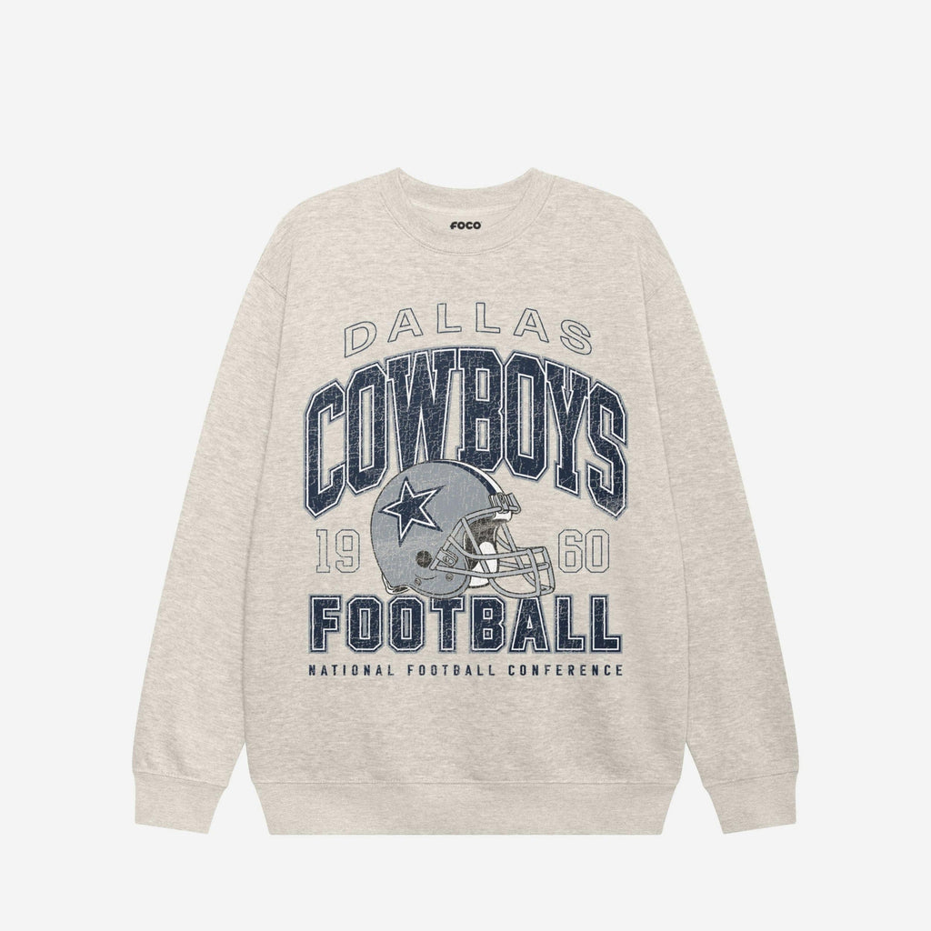 Dallas Cowboys Varsity Crew Neck Sweatshirt FOCO S - FOCO.com