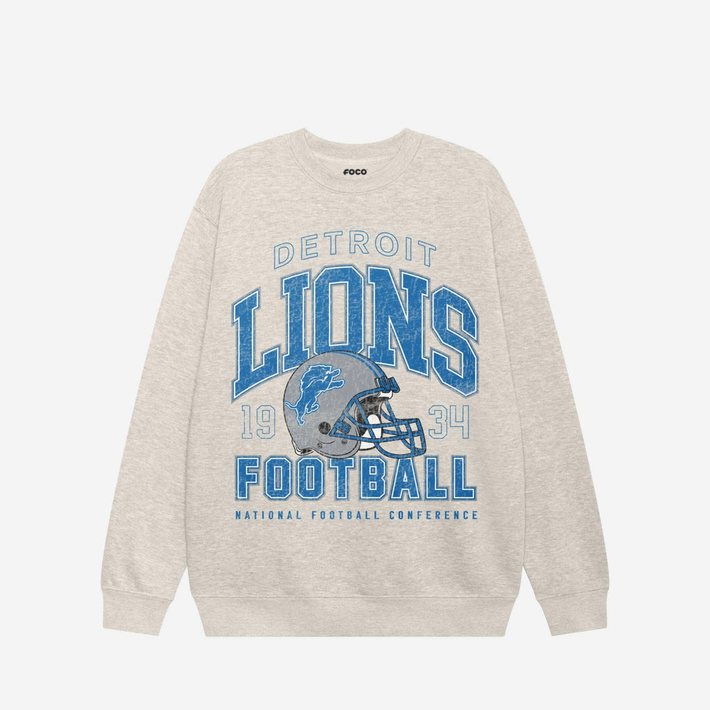 Detroit Lions Varsity Crew Neck Sweatshirt FOCO S - FOCO.com