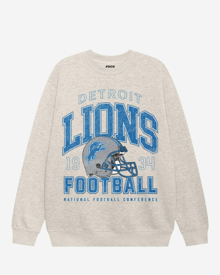Detroit Lions Varsity Crew Neck Sweatshirt FOCO S - FOCO.com