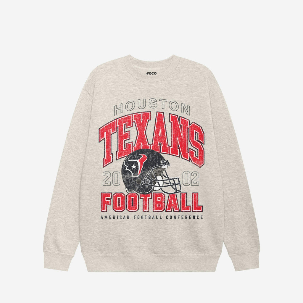 Houston Texans Varsity Crew Neck Sweatshirt FOCO S - FOCO.com