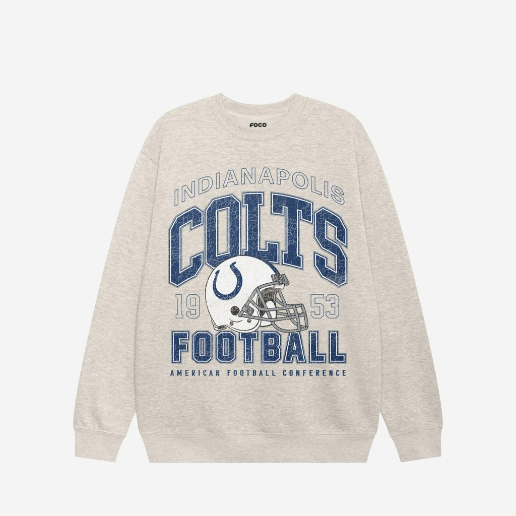 Indianapolis Colts Varsity Crew Neck Sweatshirt FOCO S - FOCO.com
