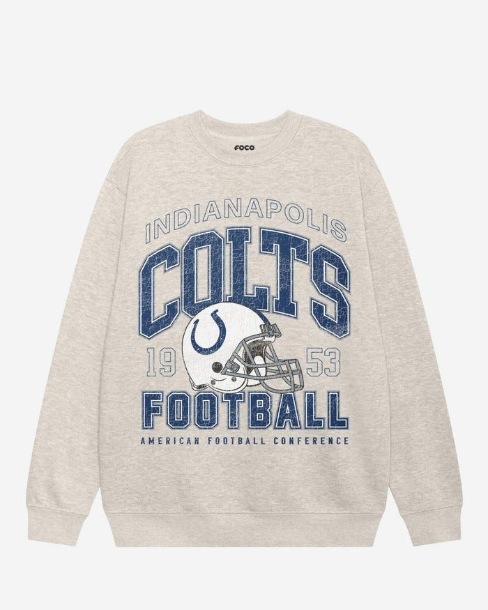 Indianapolis Colts Varsity Crew Neck Sweatshirt FOCO S - FOCO.com
