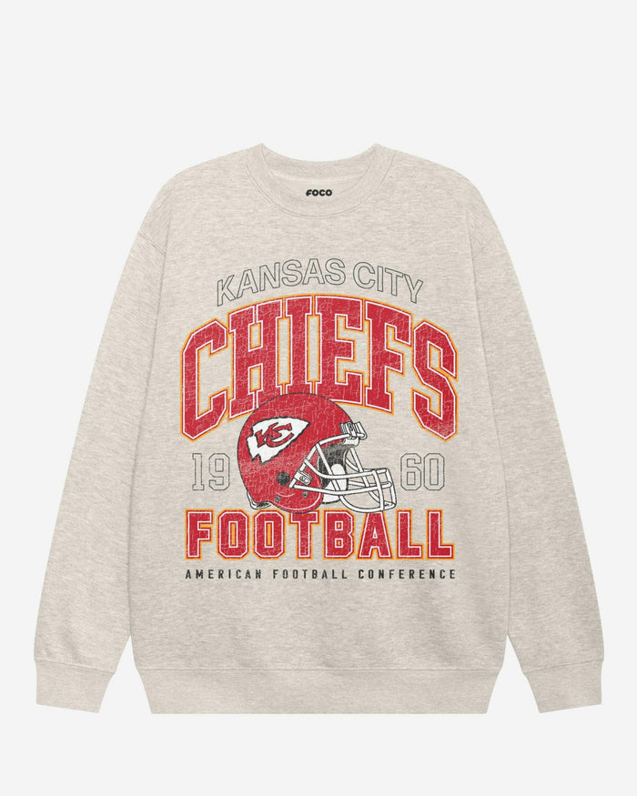 Kansas City Chiefs Varsity Crew Neck Sweatshirt FOCO S - FOCO.com