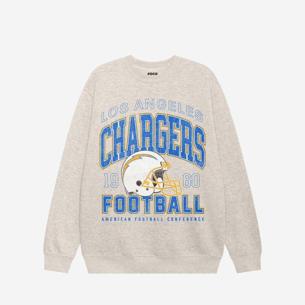 Los Angeles Chargers Varsity Crew Neck Sweatshirt FOCO S - FOCO.com