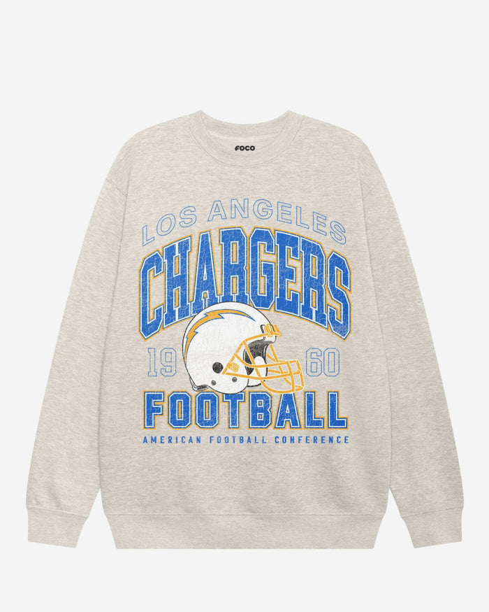 Los Angeles Chargers Varsity Crew Neck Sweatshirt FOCO S - FOCO.com