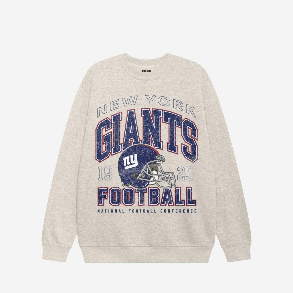 New York Giants Varsity Crew Neck Sweatshirt FOCO S - FOCO.com