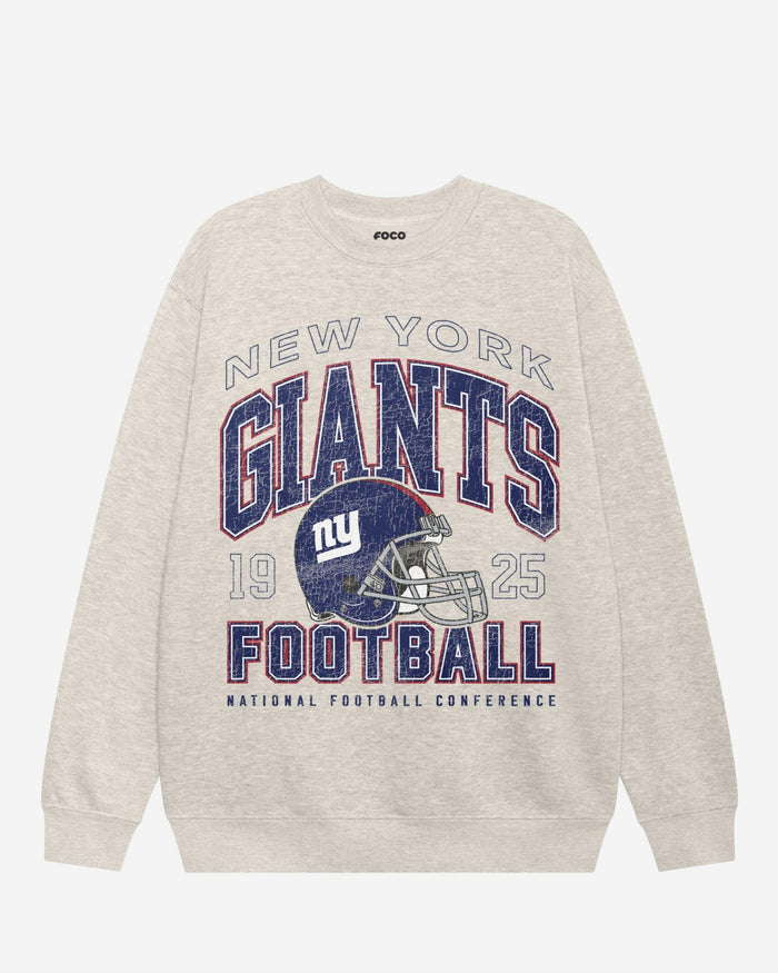 New York Giants Varsity Crew Neck Sweatshirt FOCO S - FOCO.com
