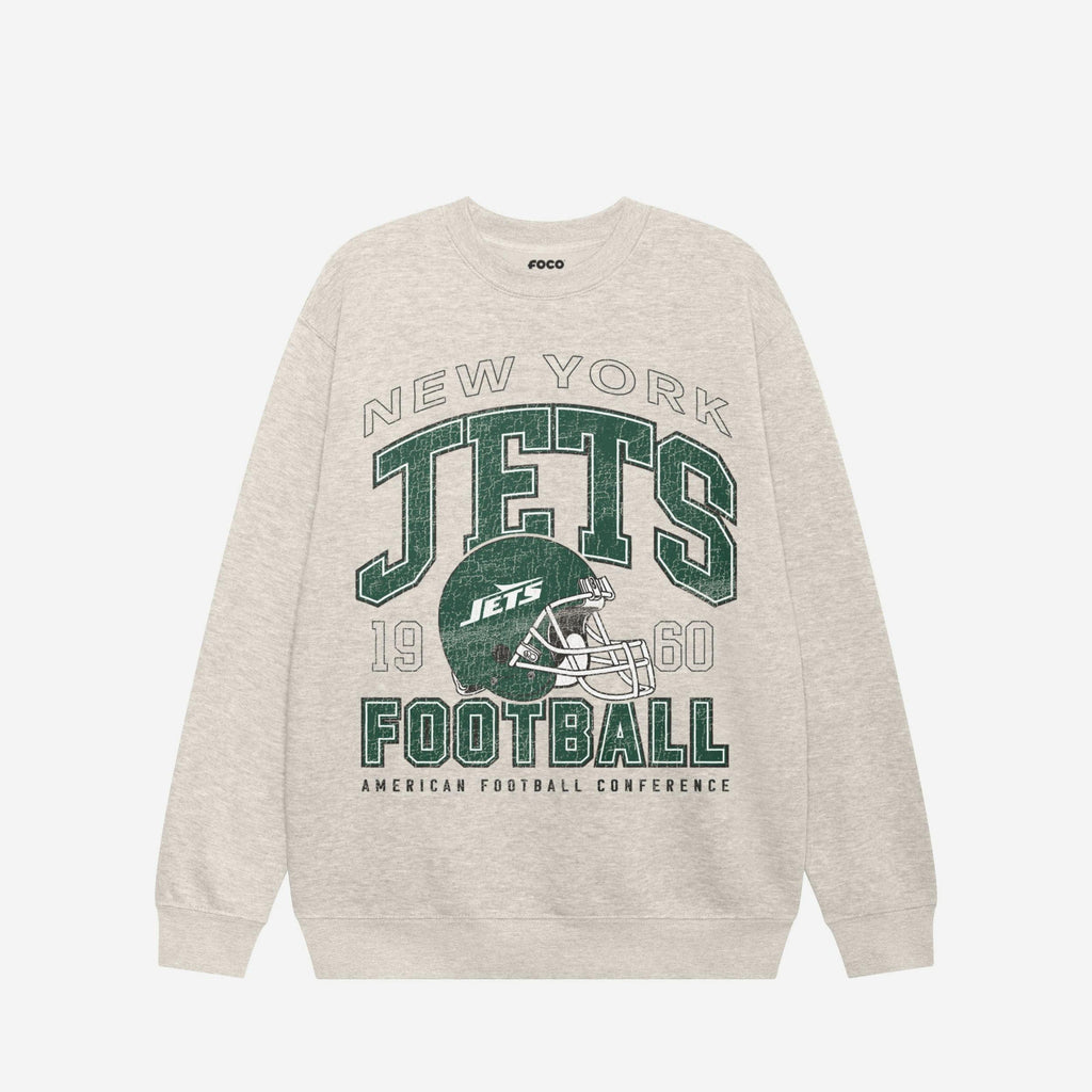 New York Jets Varsity Crew Neck Sweatshirt FOCO S - FOCO.com