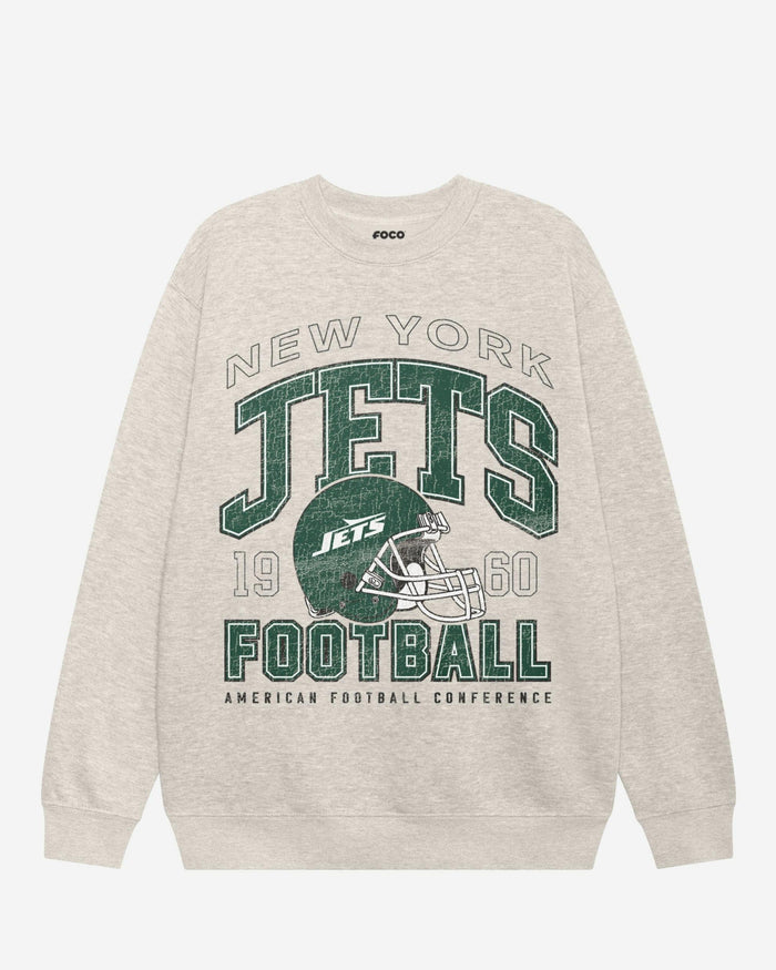 New York Jets Varsity Crew Neck Sweatshirt FOCO S - FOCO.com