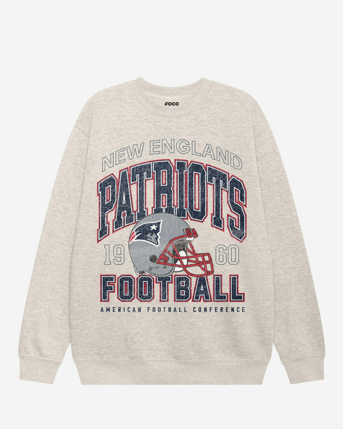 New England Patriots Varsity Crew Neck Sweatshirt FOCO S - FOCO.com