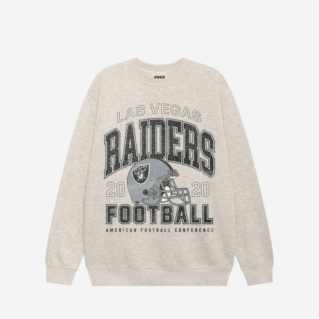 Las Vegas Raiders Varsity Crew Neck Sweatshirt FOCO S - FOCO.com