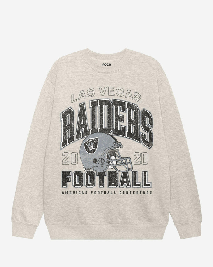 Las Vegas Raiders Varsity Crew Neck Sweatshirt FOCO S - FOCO.com