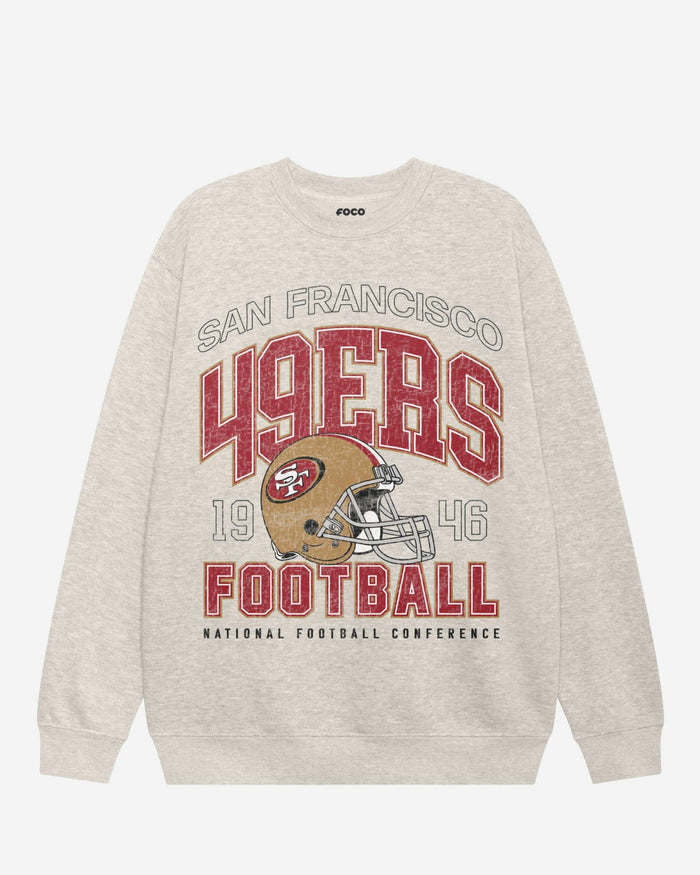 San Francisco 49ers Varsity Crew Neck Sweatshirt FOCO S - FOCO.com