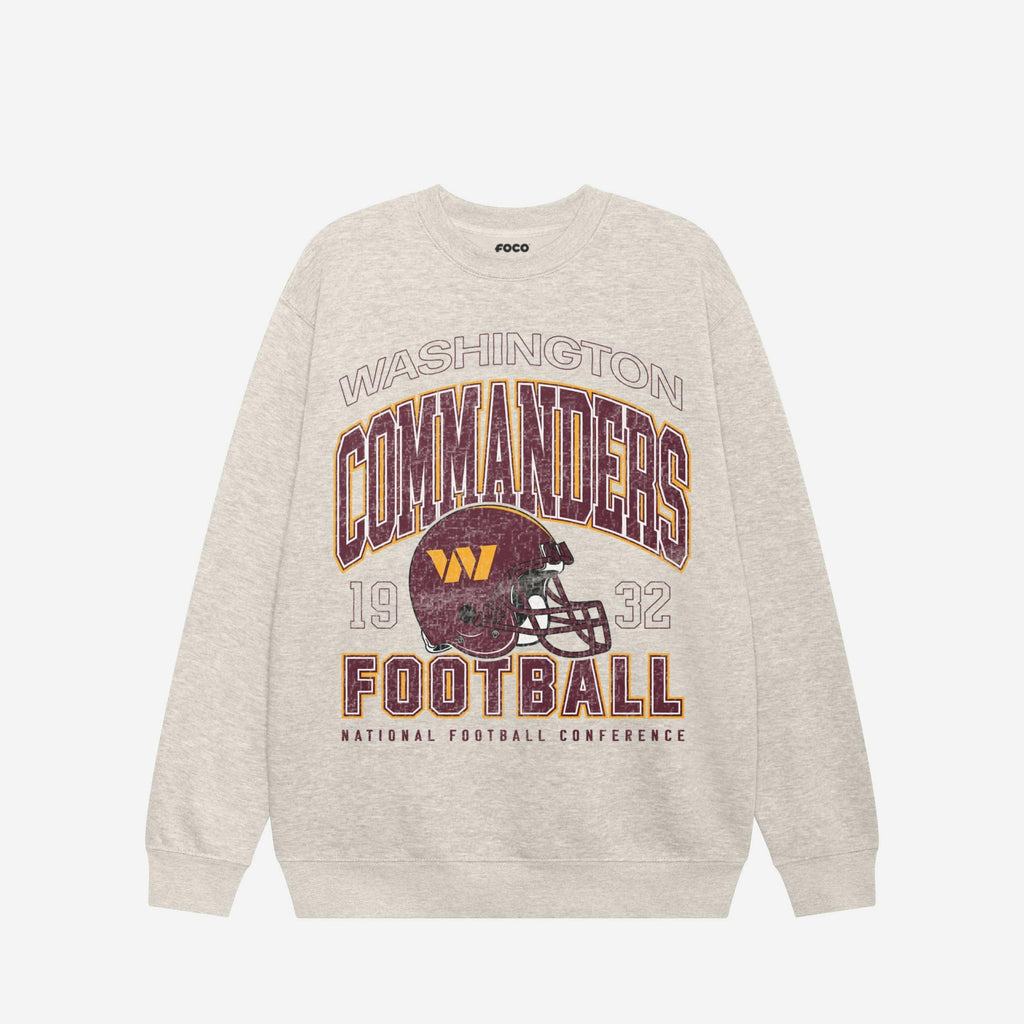 Washington Commanders Varsity Crew Neck Sweatshirt FOCO S - FOCO.com