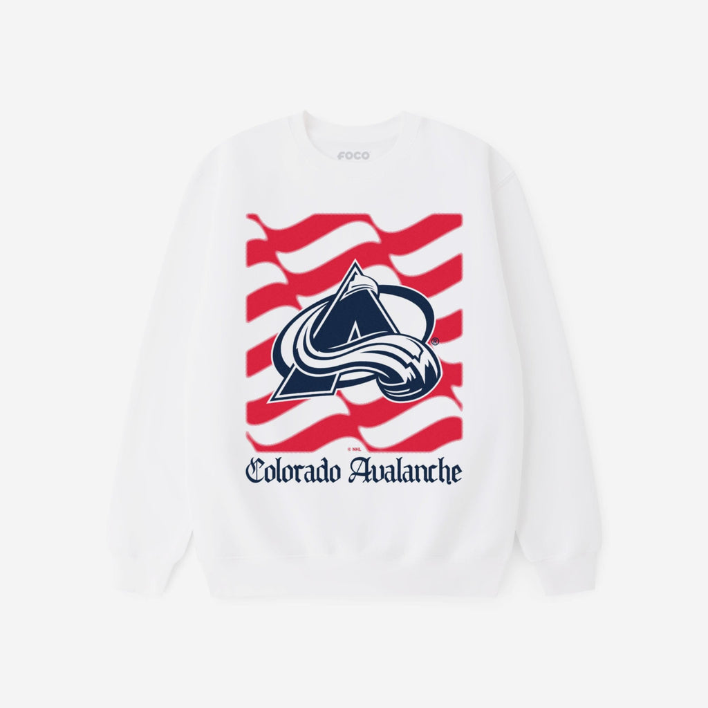 Colorado Avalanche American Heritage Wordmark Crew Neck Sweatshirt FOCO S - FOCO.com