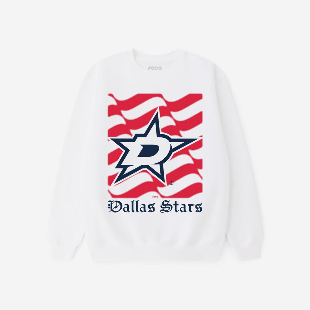 Dallas Stars American Heritage Wordmark Crew Neck Sweatshirt FOCO S - FOCO.com