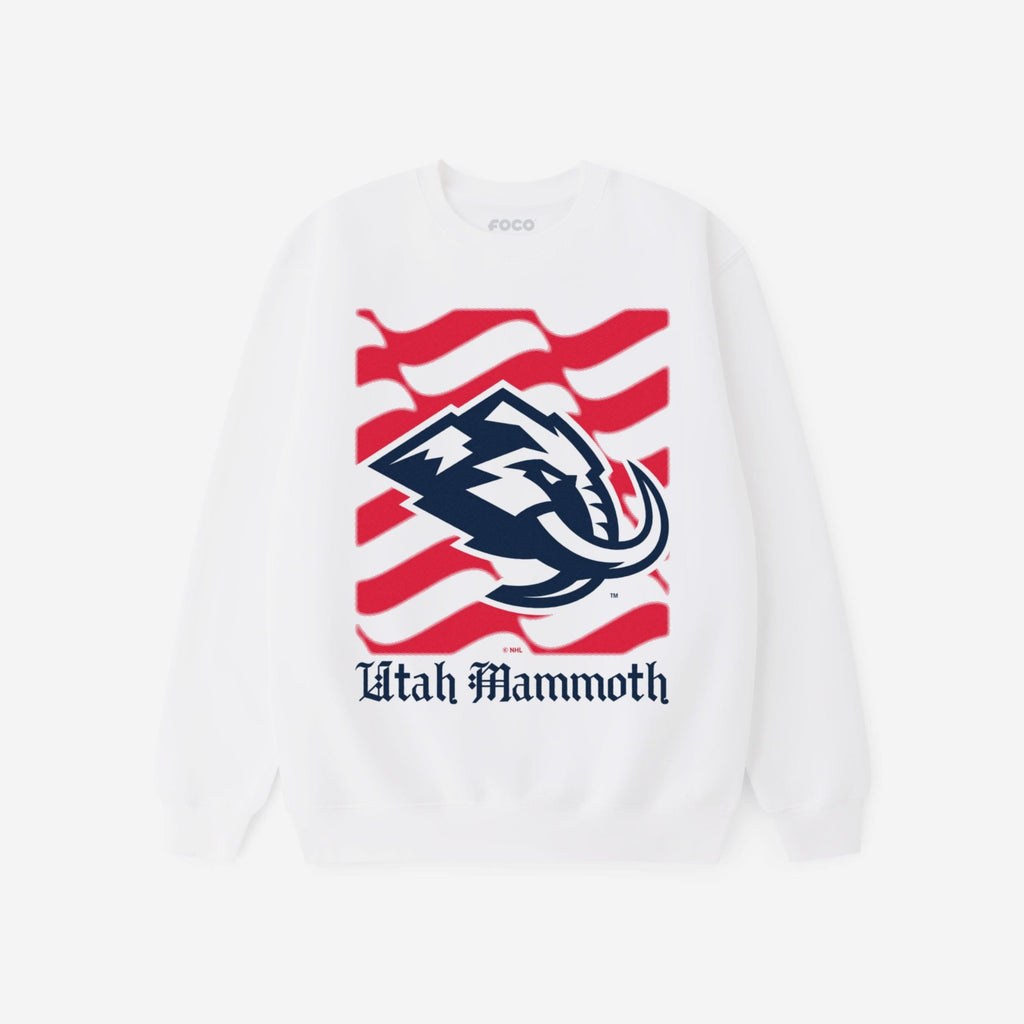 Utah Mammoth American Heritage Wordmark Crew Neck Sweatshirt FOCO S - FOCO.com