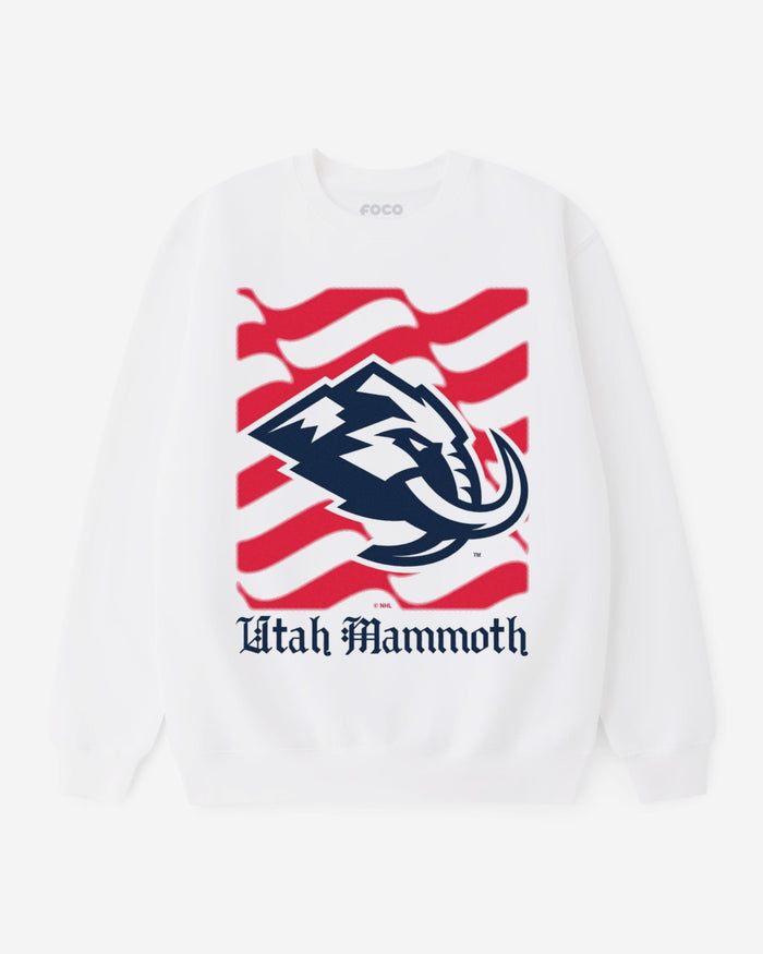 Utah Mammoth American Heritage Wordmark Crew Neck Sweatshirt FOCO S - FOCO.com