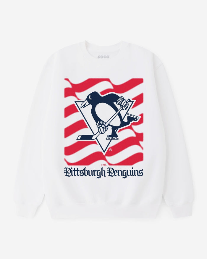 Pittsburgh Penguins American Heritage Wordmark Crew Neck Sweatshirt FOCO S - FOCO.com