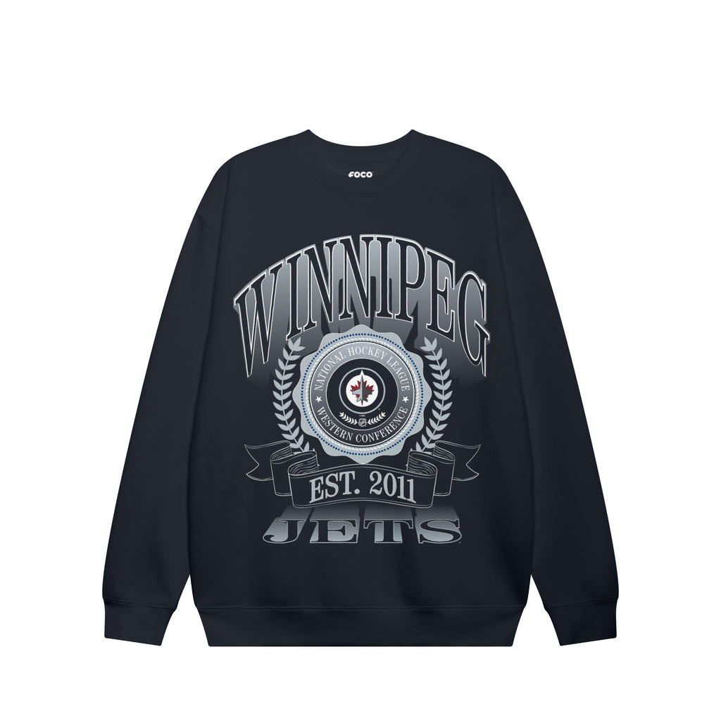 Winnipeg Jets Banner Crest Crew Neck Sweatshirt