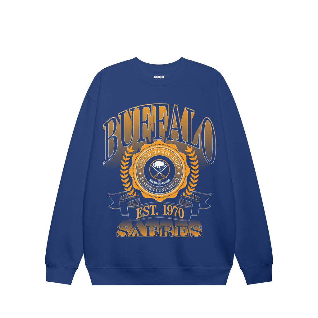 Buffalo Sabres Banner Crest Crew Neck Sweatshirt