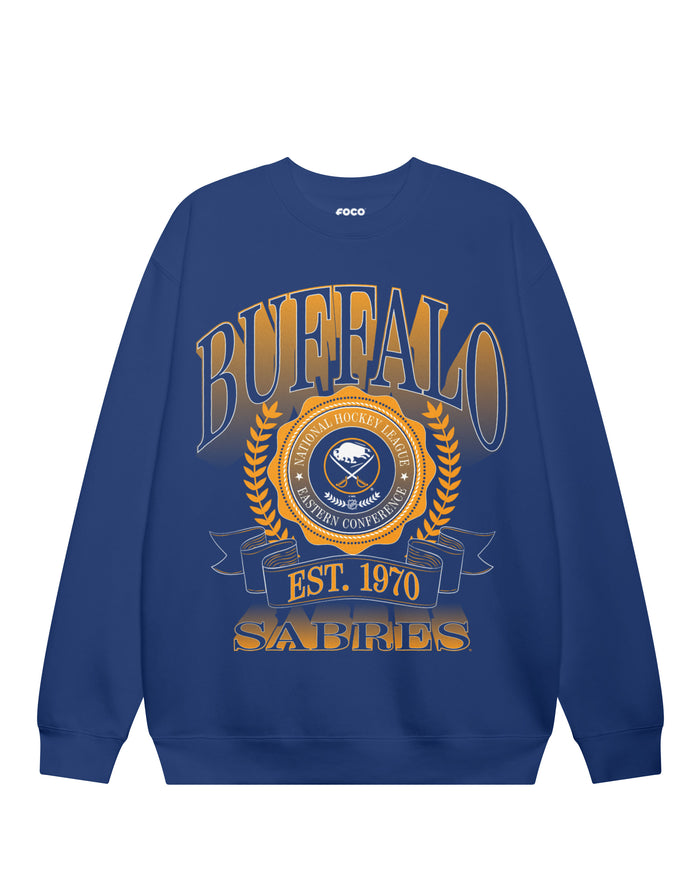 Buffalo Sabres Banner Crest Crew Neck Sweatshirt