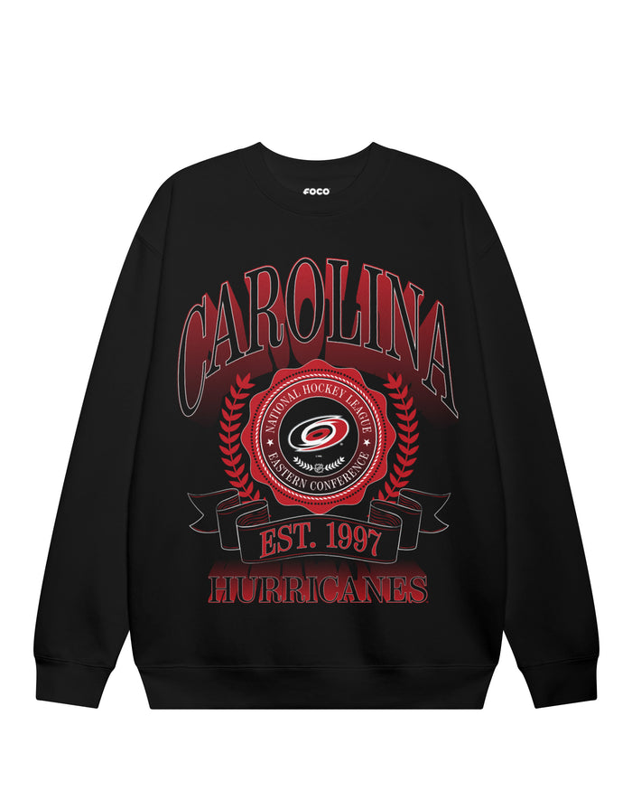 Carolina Hurricanes Banner Crest Crew Neck Sweatshirt