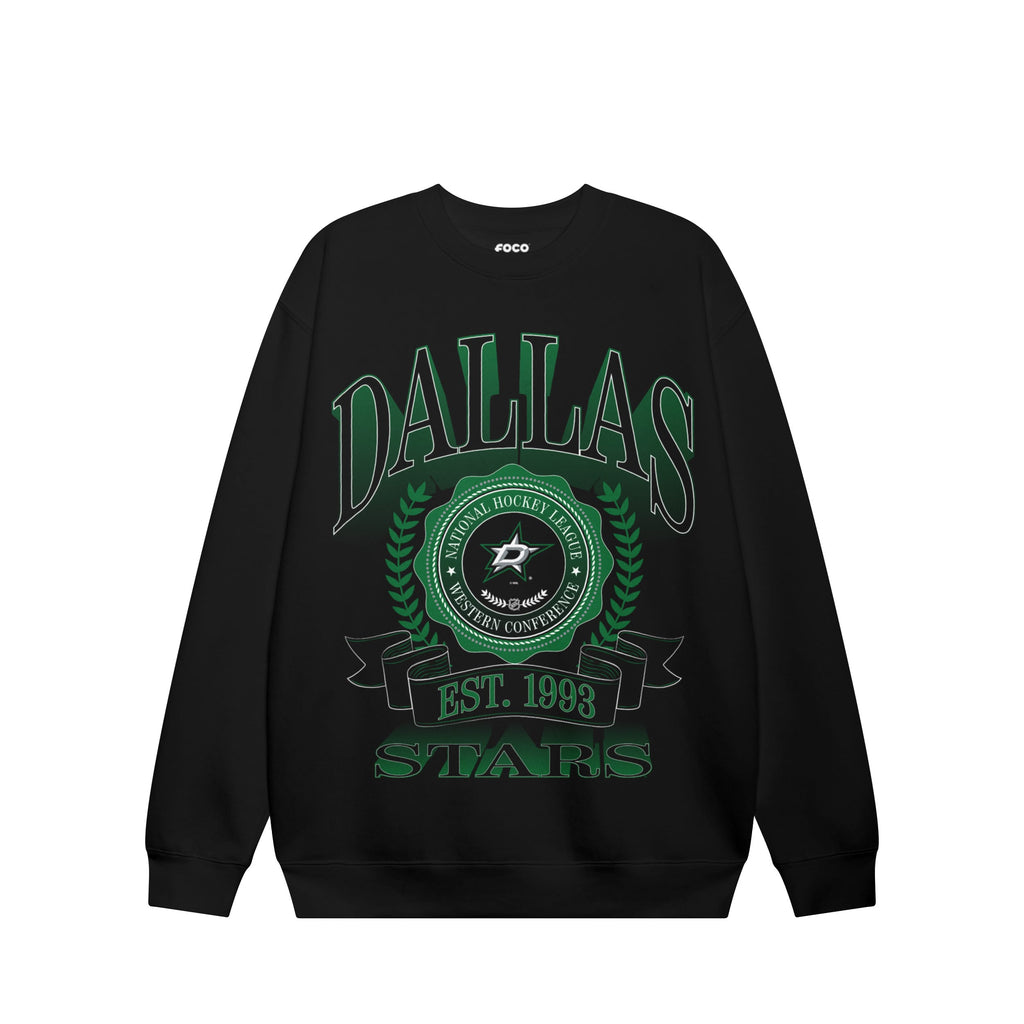 Dallas Stars Banner Crest Crew Neck Sweatshirt
