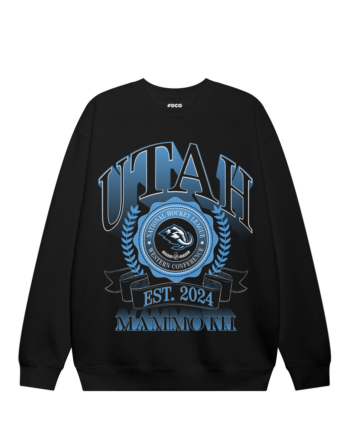 Utah Mammoth Banner Crest Crew Neck Sweatshirt