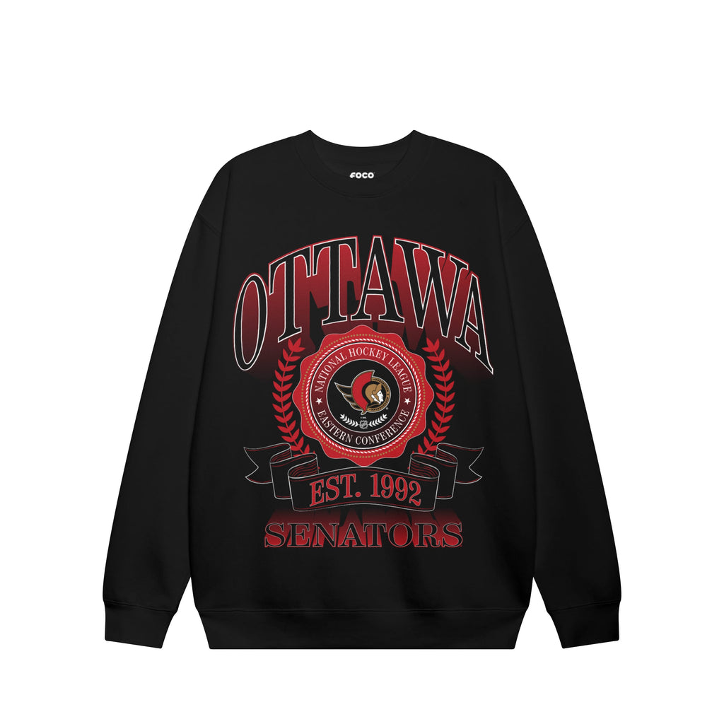 Ottawa Senators Banner Crest Crew Neck Sweatshirt