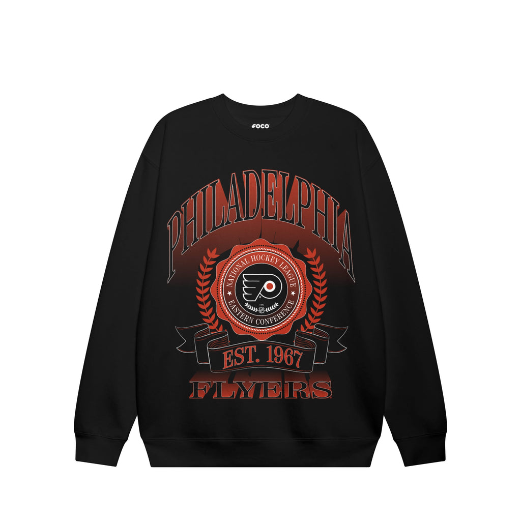 Philadelphia Flyers Banner Crest Crew Neck Sweatshirt