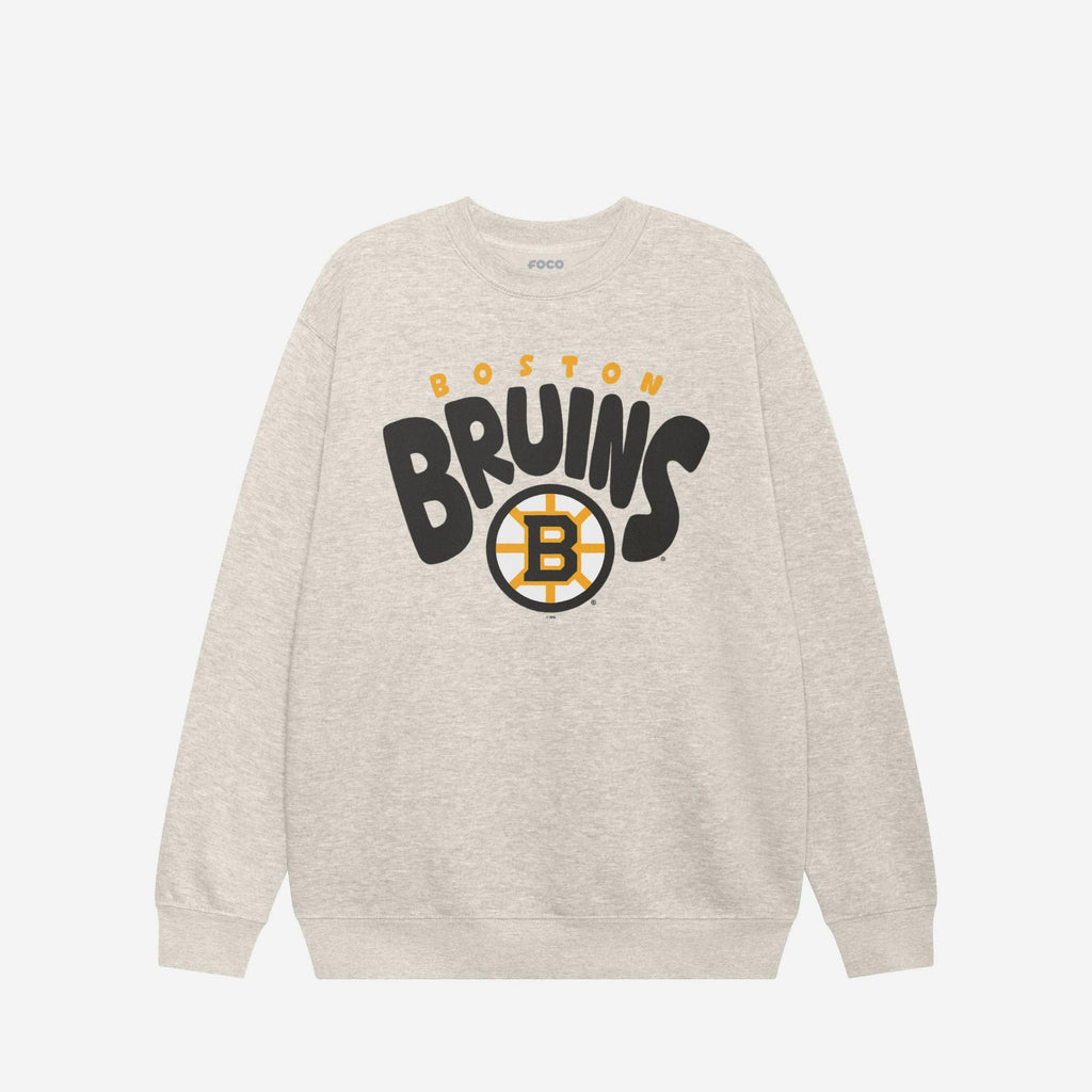 Boston Bruins Bubble Crew Neck Sweatshirt FOCO S - FOCO.com