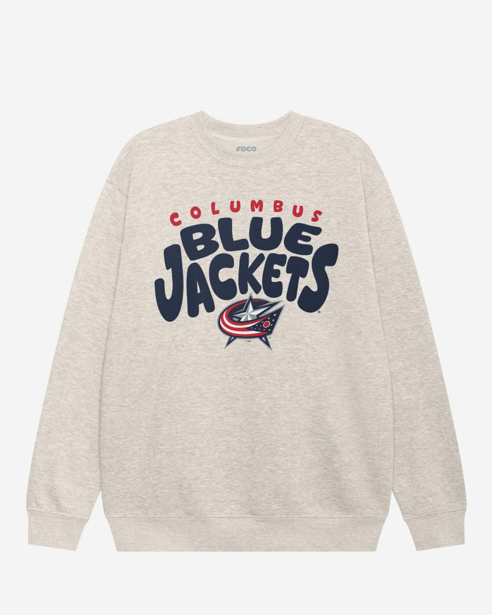 Columbus Blue Jackets Bubble Crew Neck Sweatshirt FOCO S - FOCO.com