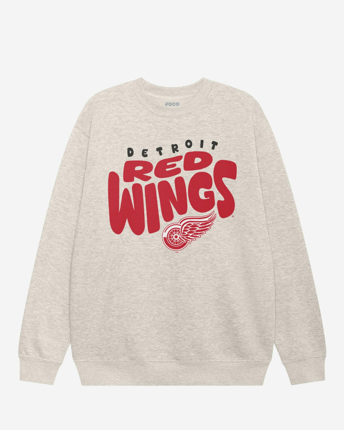 Detroit Red Wings Bubble Crew Neck Sweatshirt FOCO S - FOCO.com