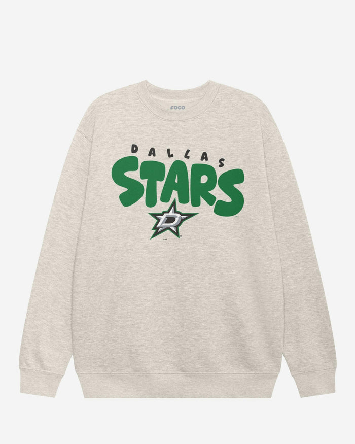 Dallas Stars Bubble Crew Neck Sweatshirt FOCO S - FOCO.com