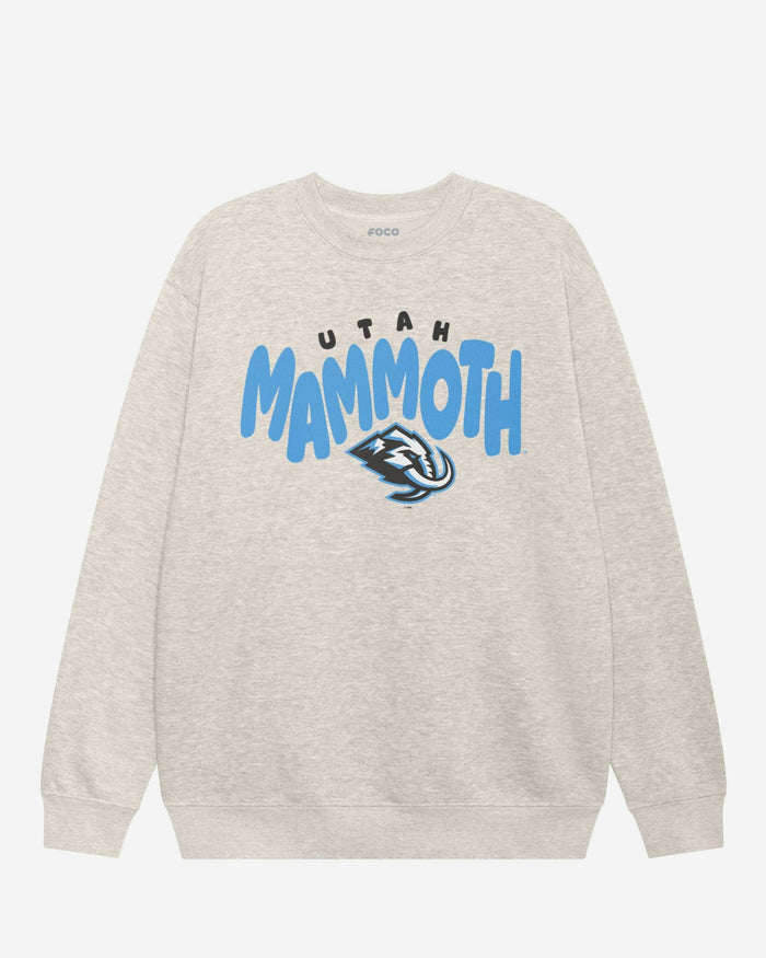 Utah Mammoth Bubble Crew Neck Sweatshirt FOCO S - FOCO.com