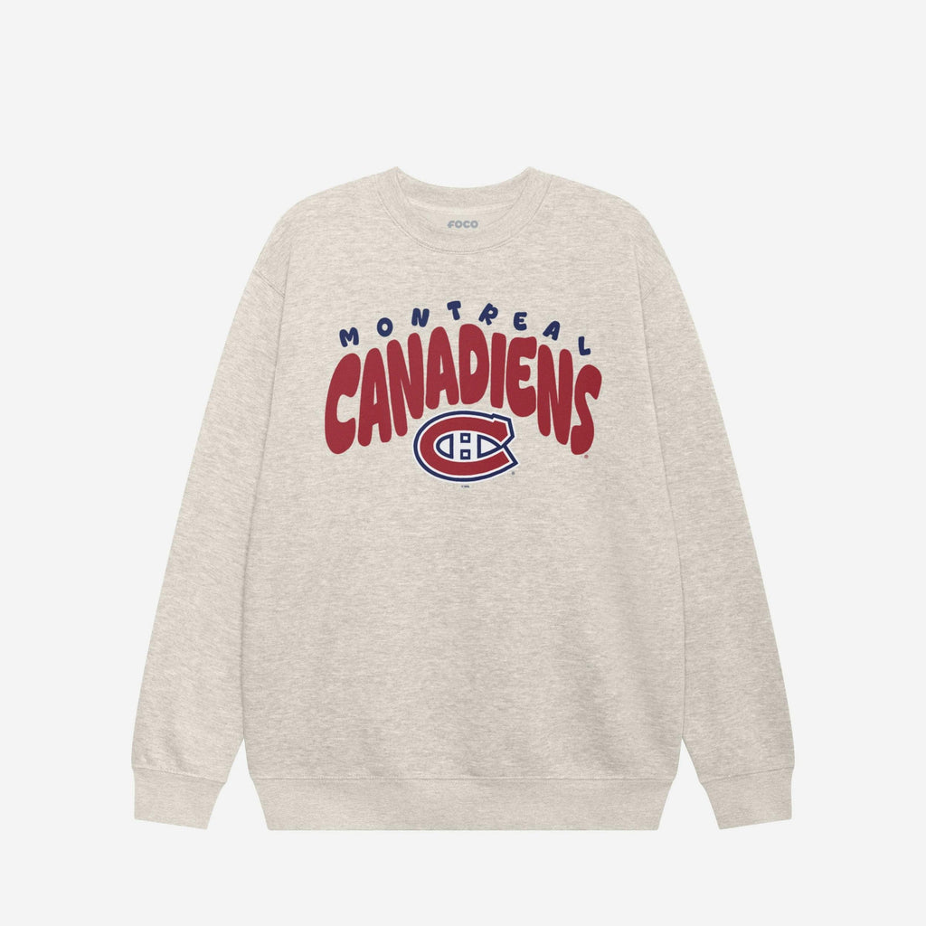 Montreal Canadiens Bubble Crew Neck Sweatshirt FOCO S - FOCO.com
