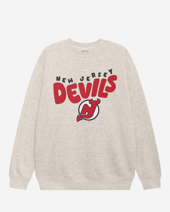 New Jersey Devils Bubble Crew Neck Sweatshirt FOCO S - FOCO.com