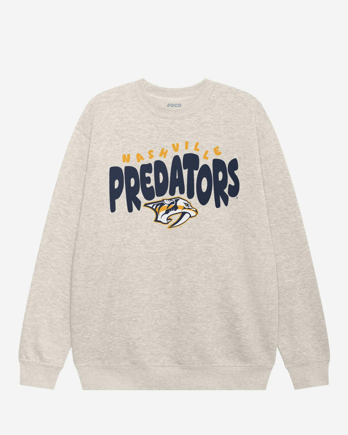 Nashville Predators Bubble Crew Neck Sweatshirt FOCO S - FOCO.com