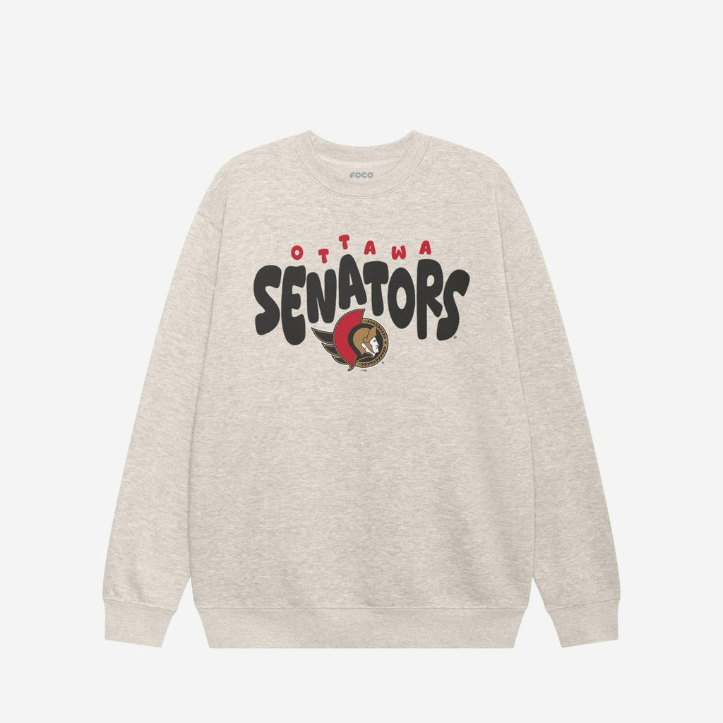 Ottawa Senators Bubble Crew Neck Sweatshirt FOCO S - FOCO.com