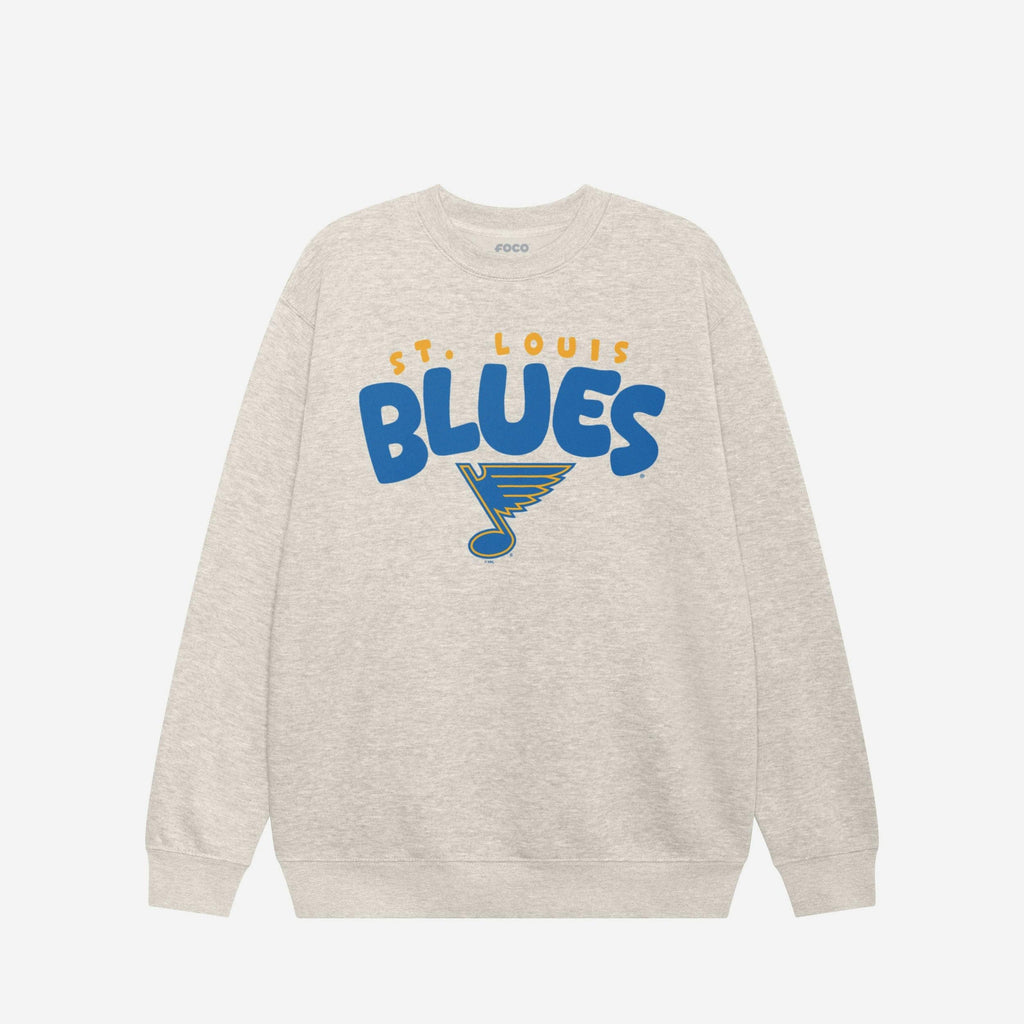 St Louis Blues Bubble Crew Neck Sweatshirt FOCO S - FOCO.com